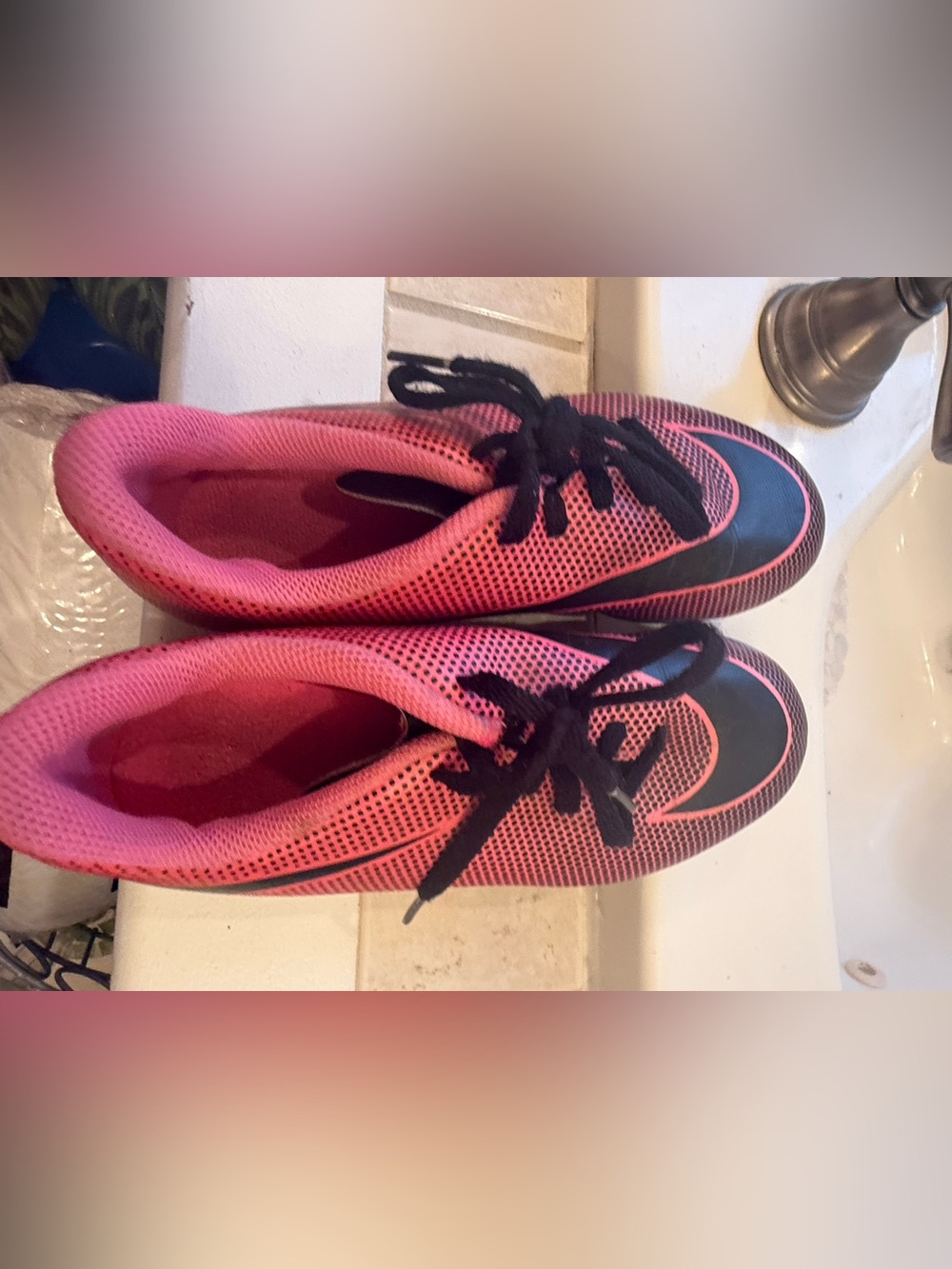 Nike cleats Pink and Black